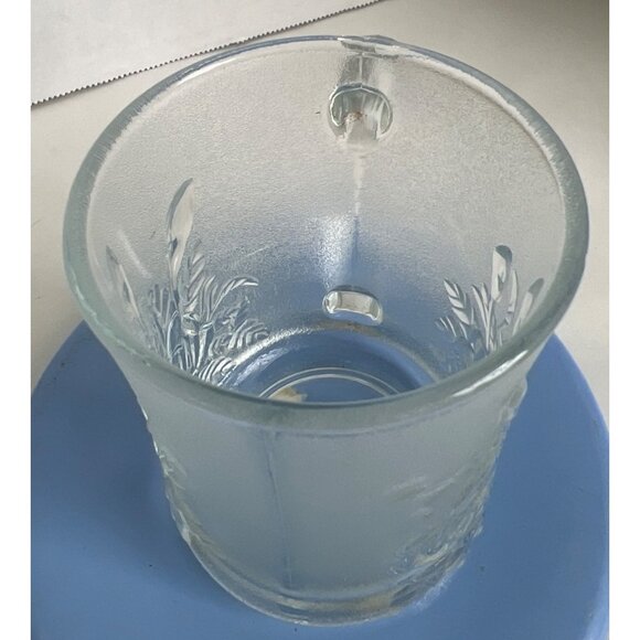 Vtg Pasari Livia Rose Indonesia Frosted Glass Coffee Tea Cup Mug 8 Oz GB-1199 - Picture 5 of 7